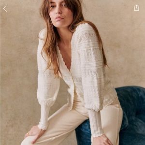 Sézane Charlotte Cardigan Cream M